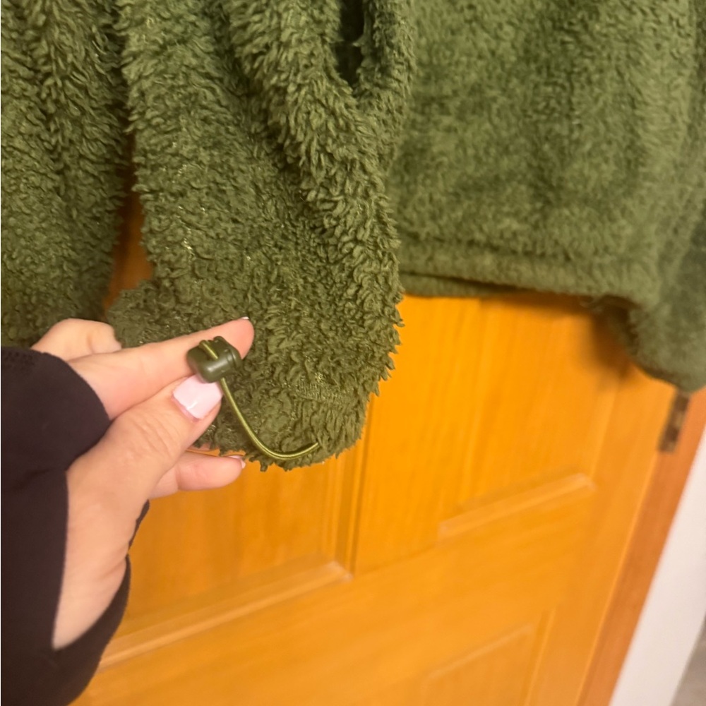 Free People Olive Green Sherpa Jacket - Picture 4 of 7